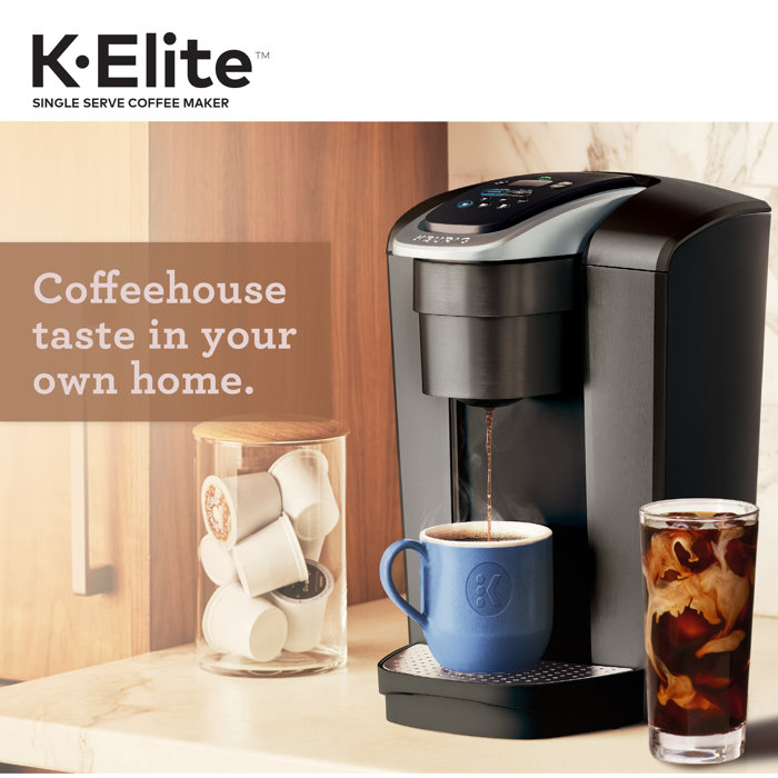 Keurig KElite SingleServe KCup Pod Coffee Maker with Iced Coffee